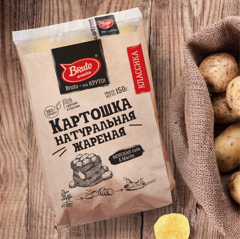 Картофель «Бруто» с солью 130 гр. в Орске