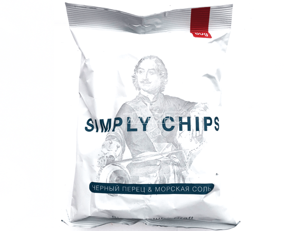 Картофельные чипсы "Simple chips" Морская соль и черный перец 80 гр. в Орске